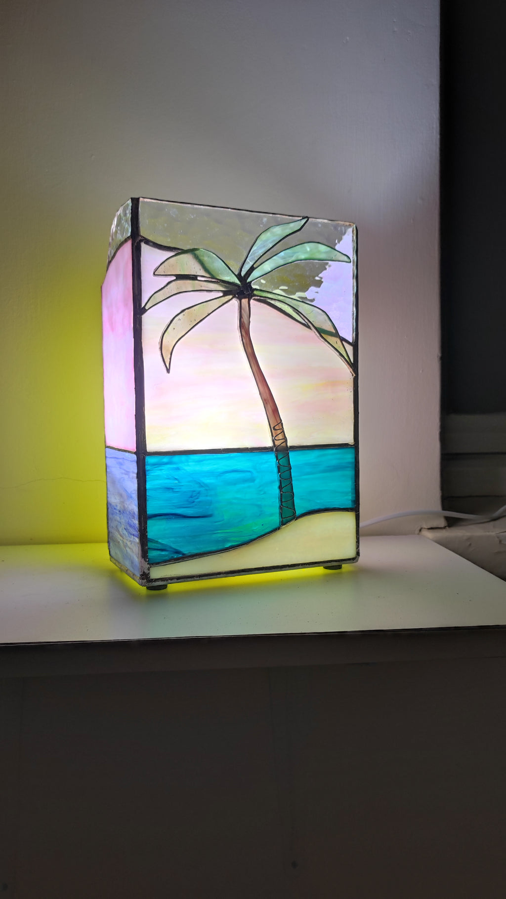 Palm Original Stained Glass Light Artwork