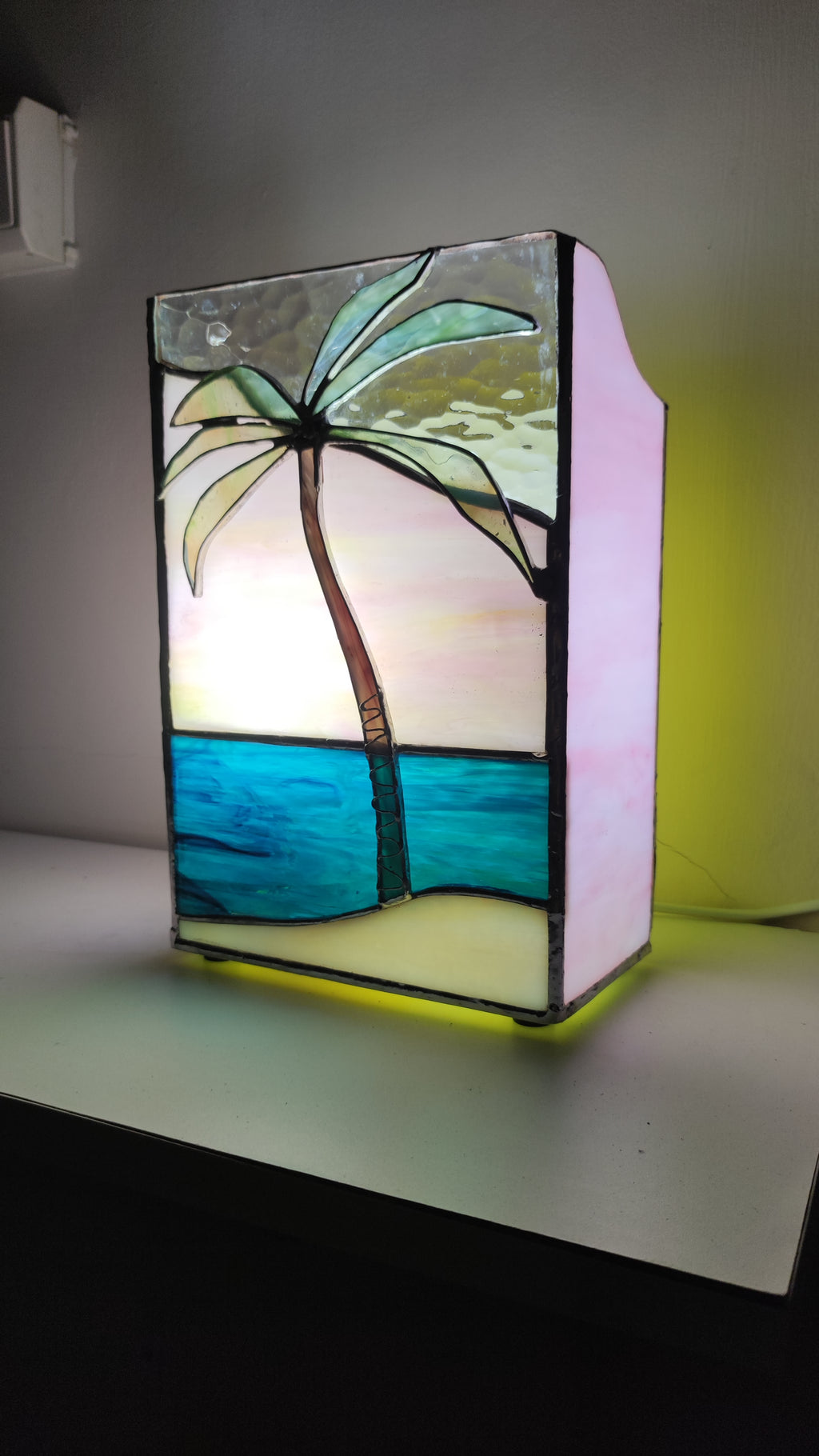 Palm Original Stained Glass Light Artwork