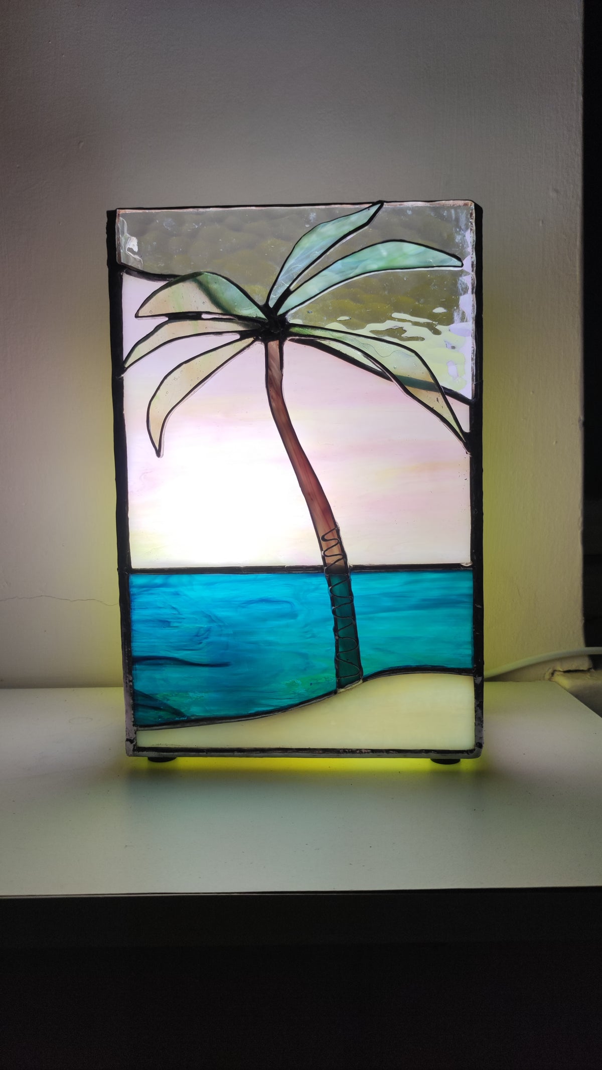 Palm Original Stained Glass Light Artwork