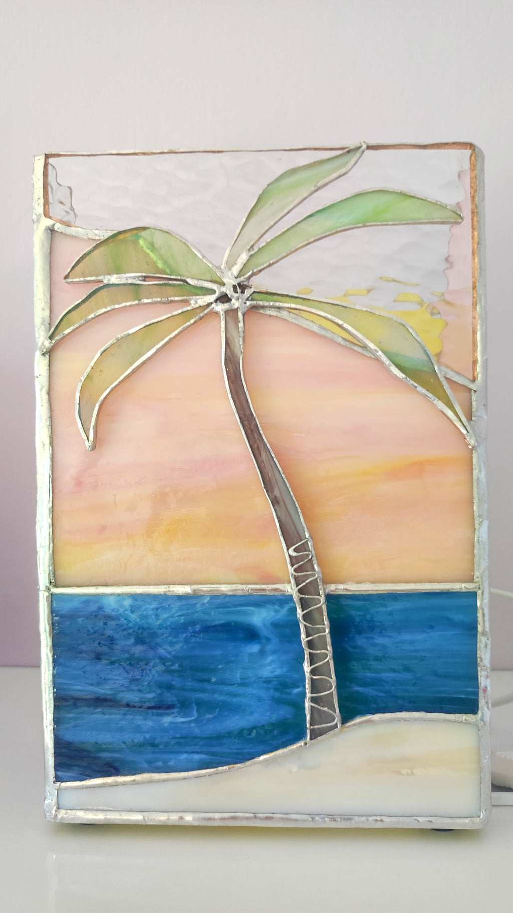 Palm Original Stained Glass Light Artwork