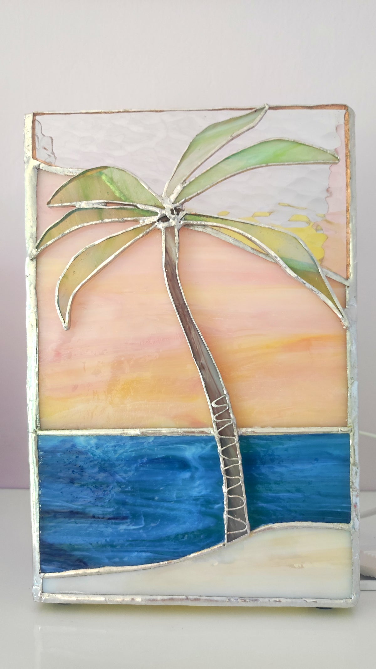Palm Original Stained Glass Light Artwork