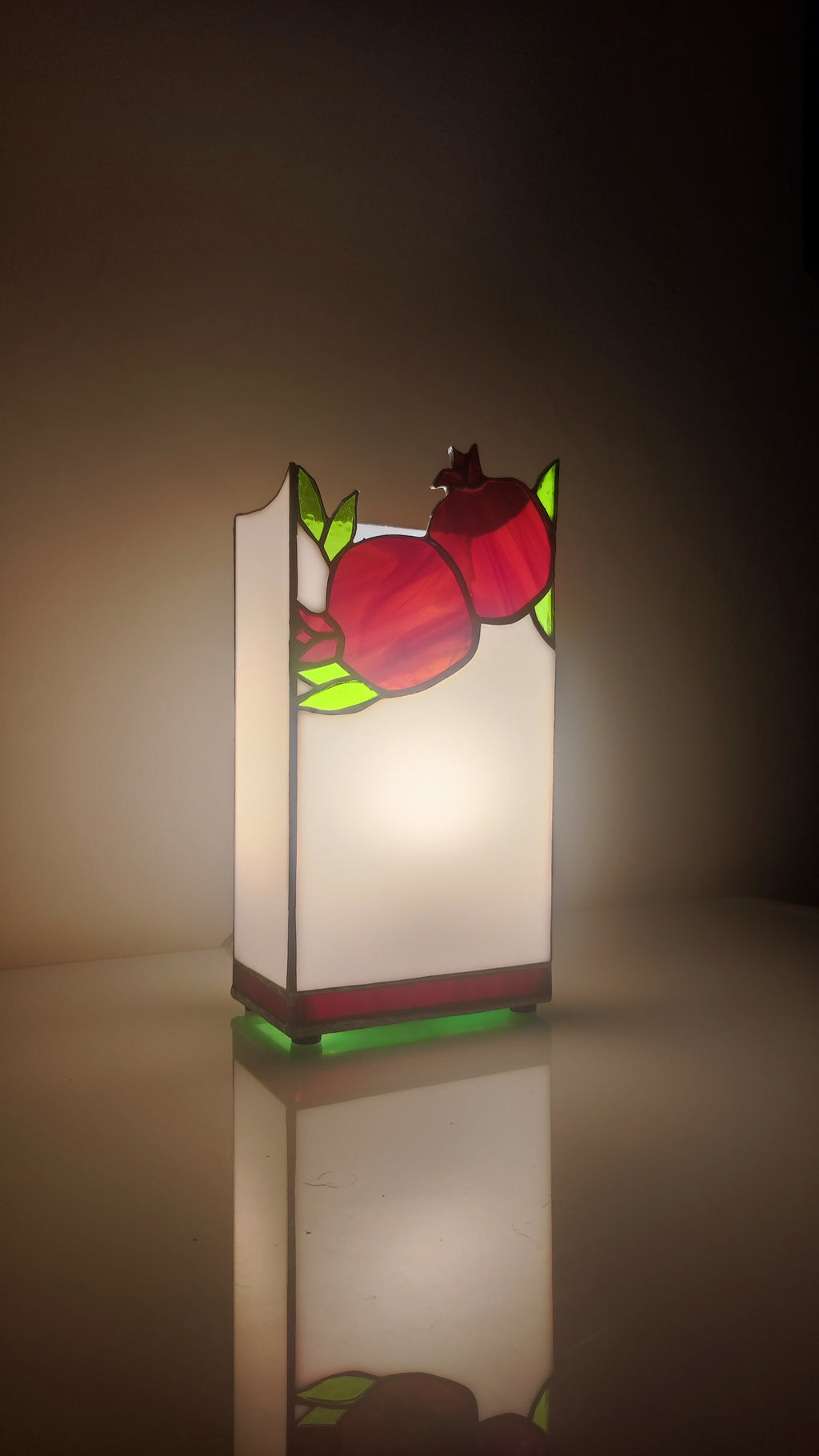 Pomegranate Stained Glass Table Lamp