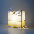 Gold Dragonfly Original Stained Glass Light Artwork Made to Order