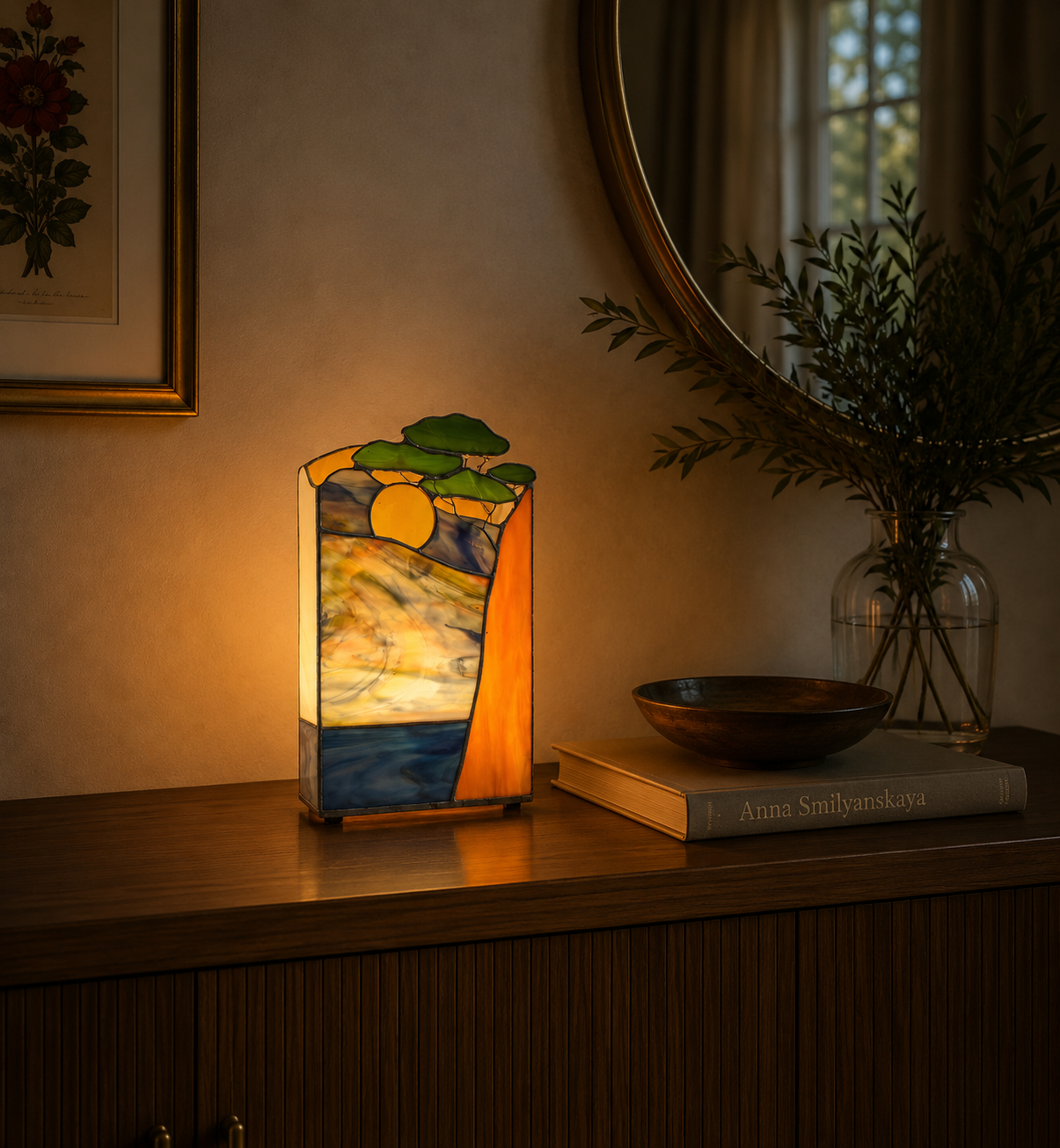 Sunny Day Stained Glass Table Lamp – Original Handmade Design
