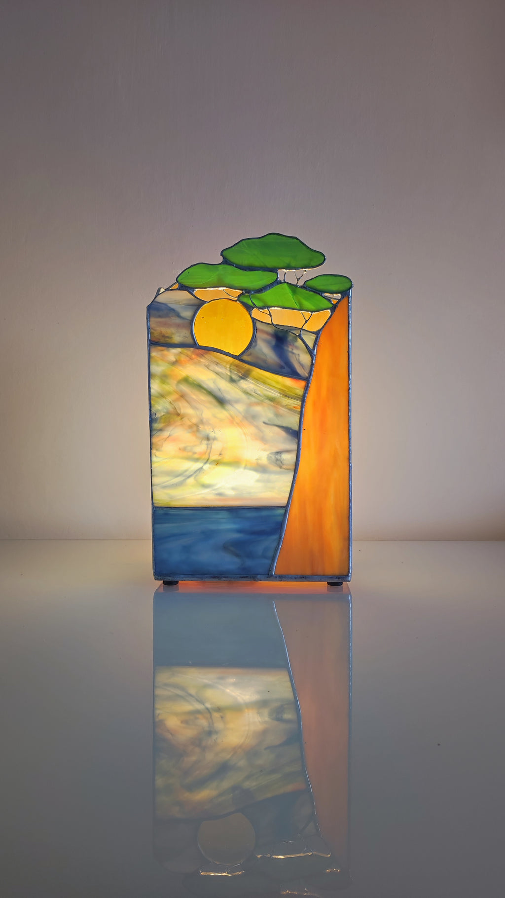 Sunny Day Stained Glass Table Lamp – Original Handmade Design