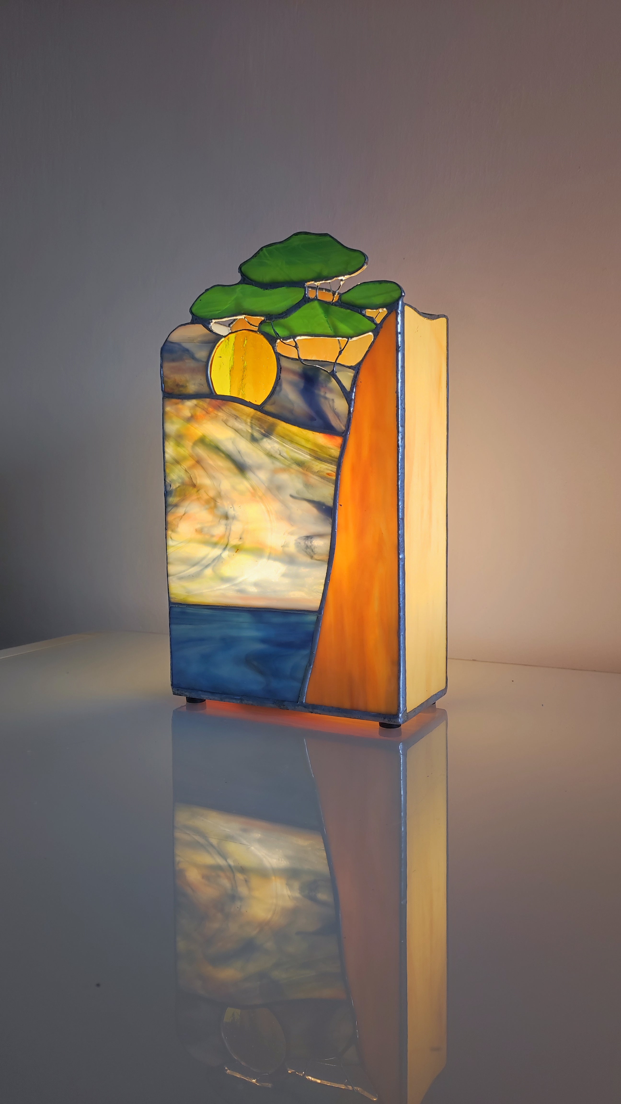 Sunny Day Stained Glass Table Lamp – Original Handmade Design