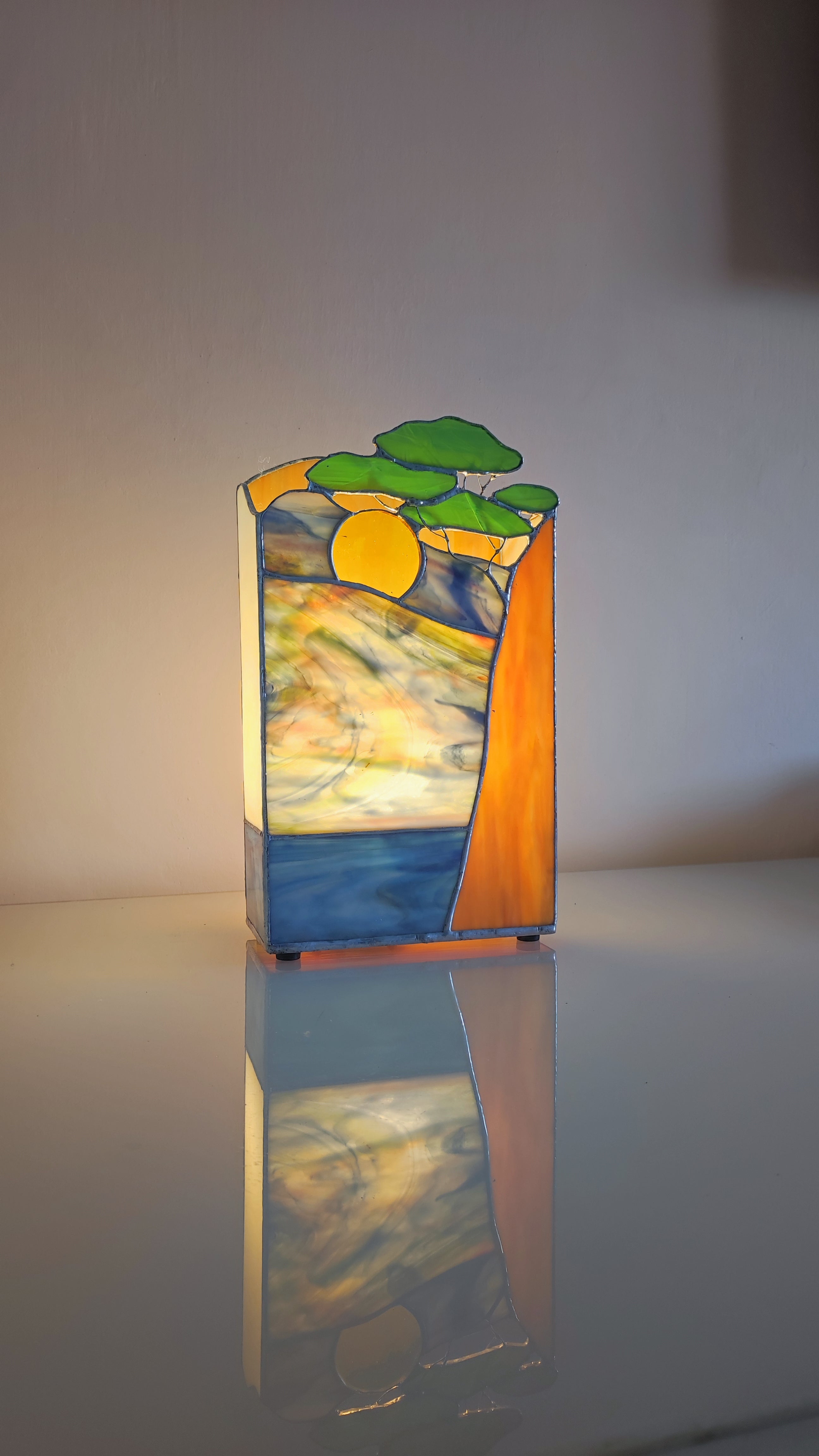 Sunny Day Stained Glass Table Lamp – Original Handmade Design