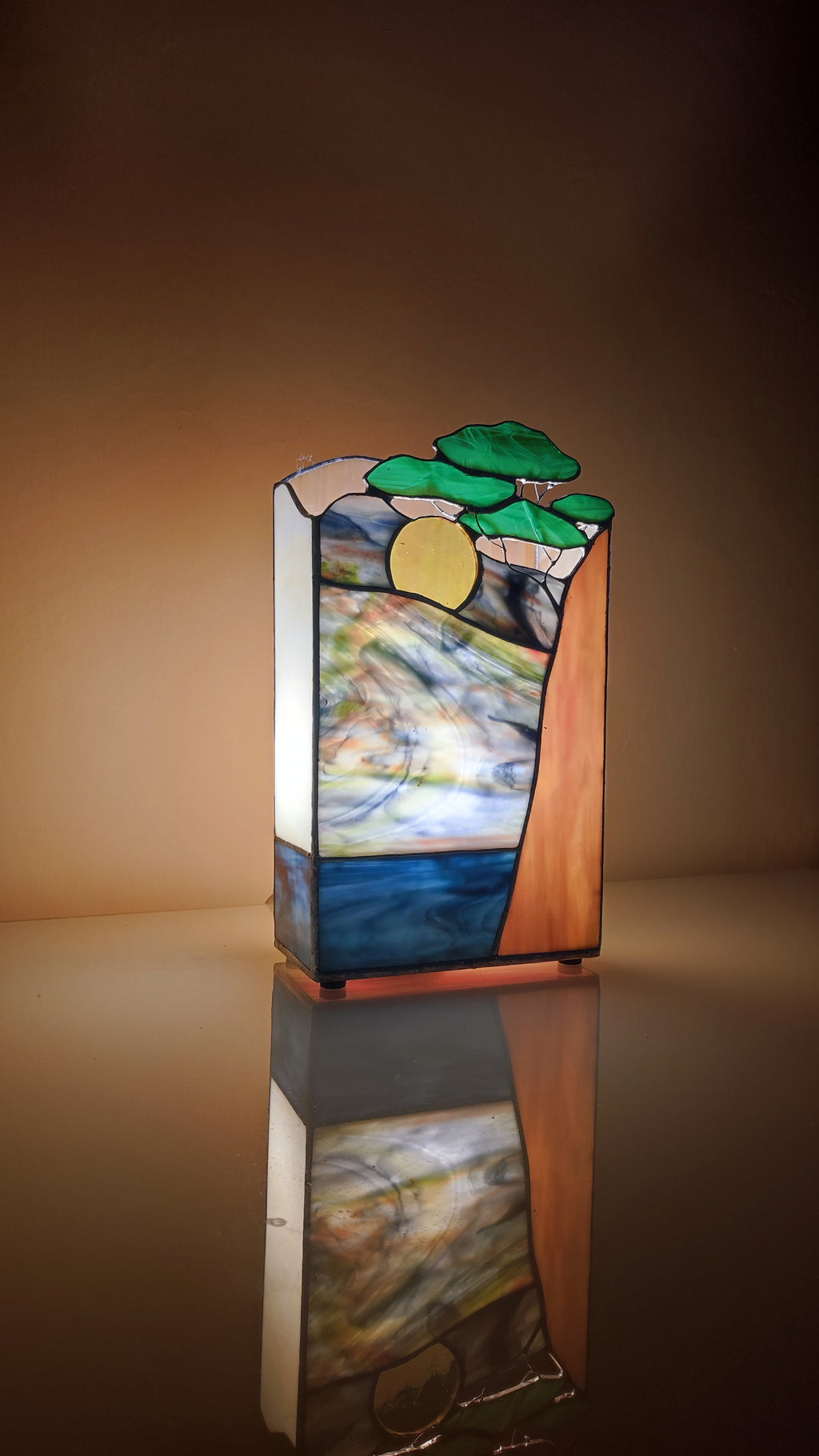 Sunny Day Stained Glass Table Lamp – Original Handmade Design