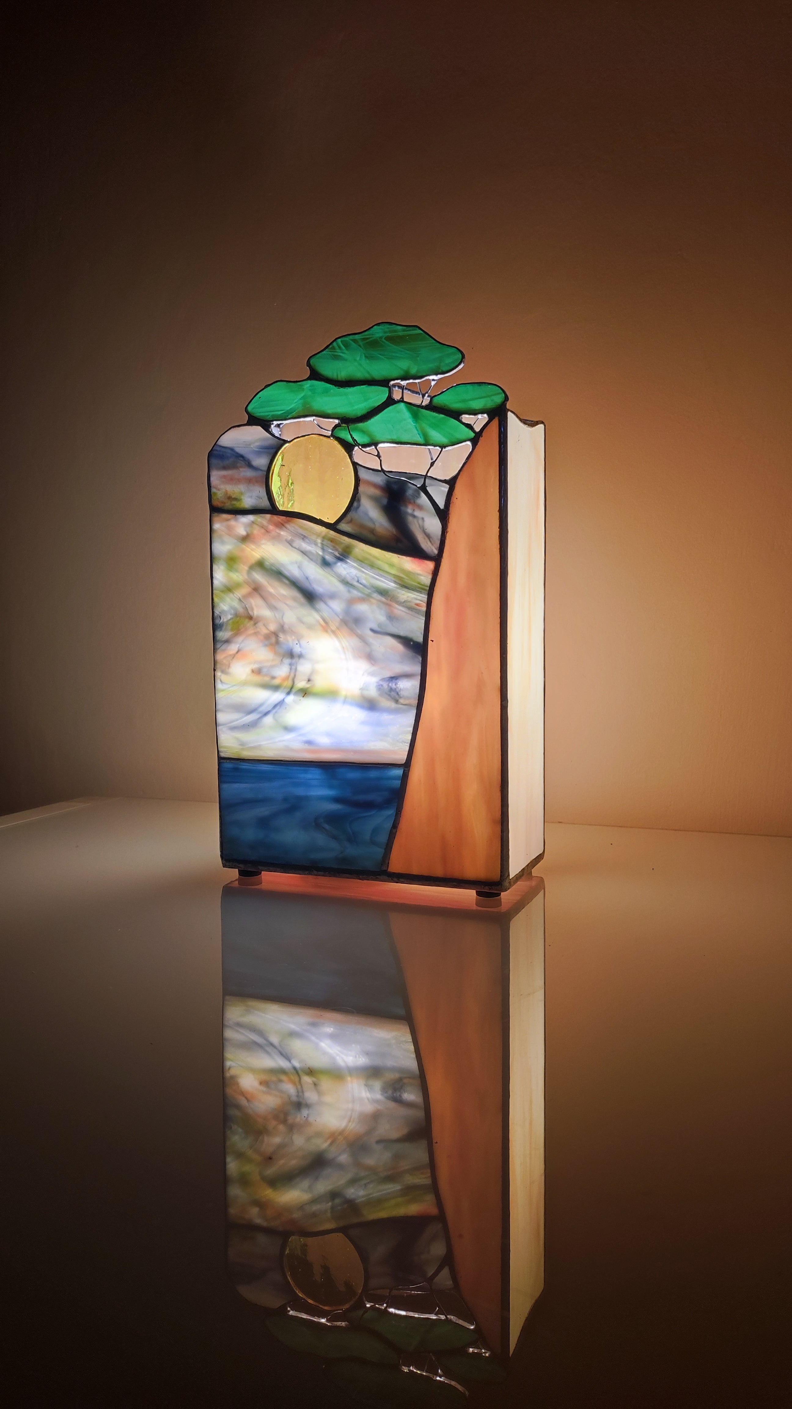 Sunny Day Stained Glass Table Lamp – Original Handmade Design