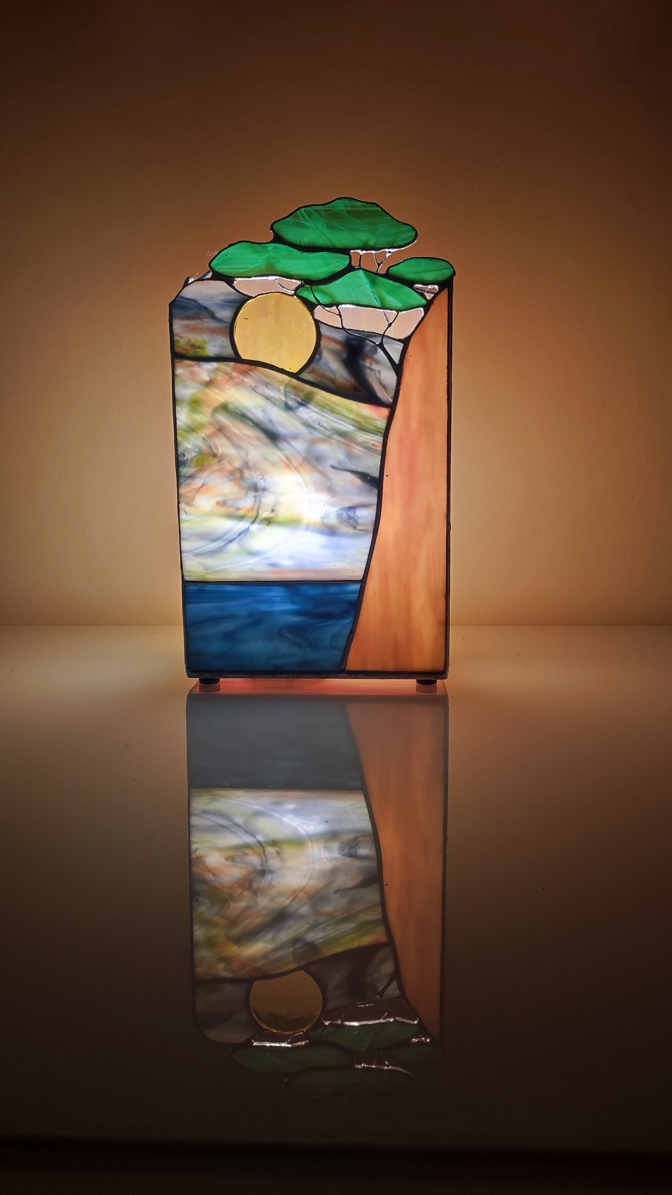 Sunny Day Stained Glass Table Lamp – Original Handmade Design