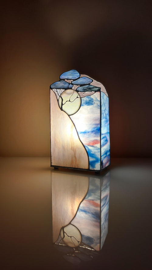 Moonlight Stained Glass Table Lamp