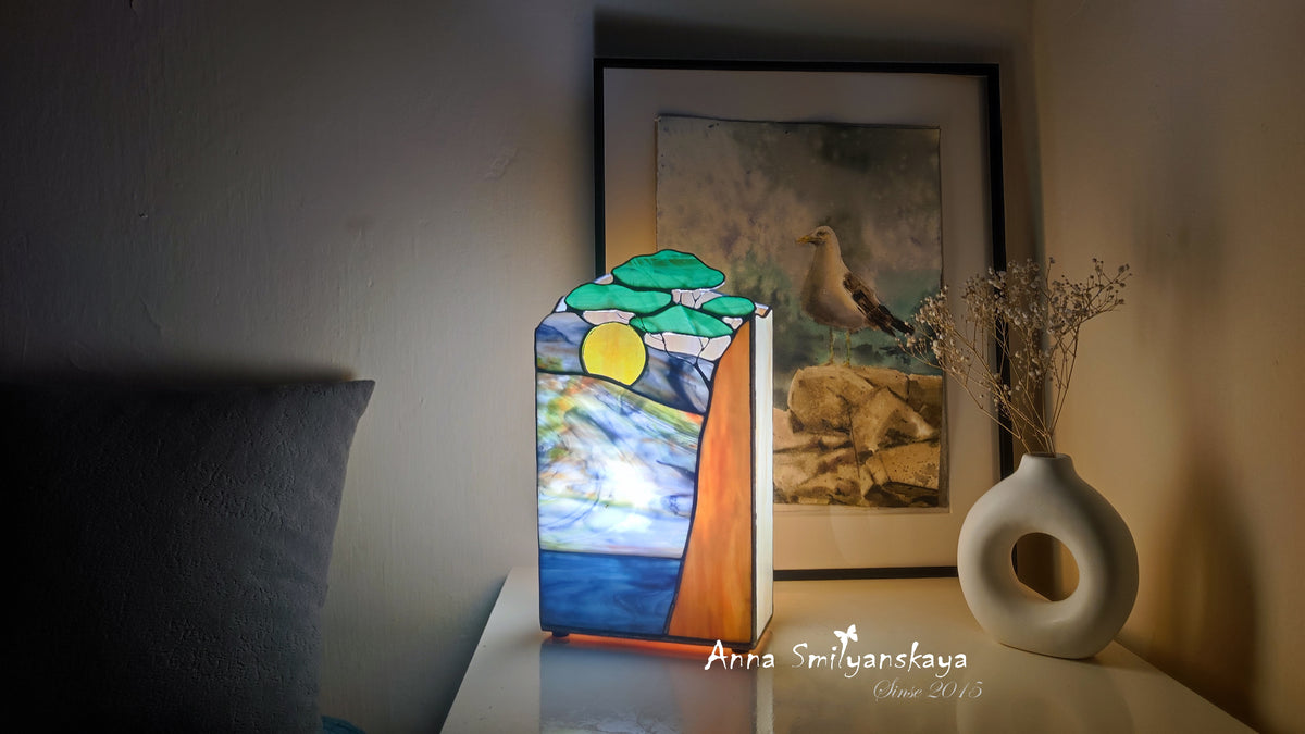Sunny day Original Stained Glass Light Artwork