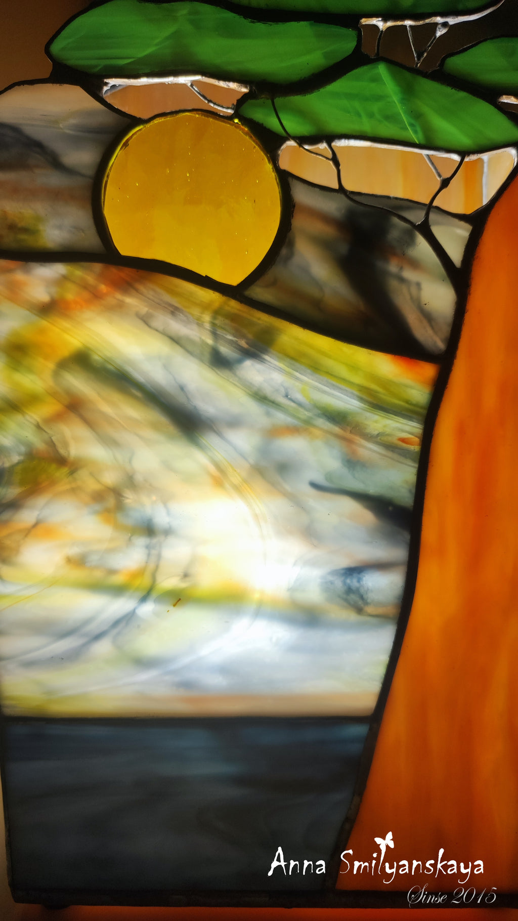 Sunny day Original Stained Glass Light Artwork