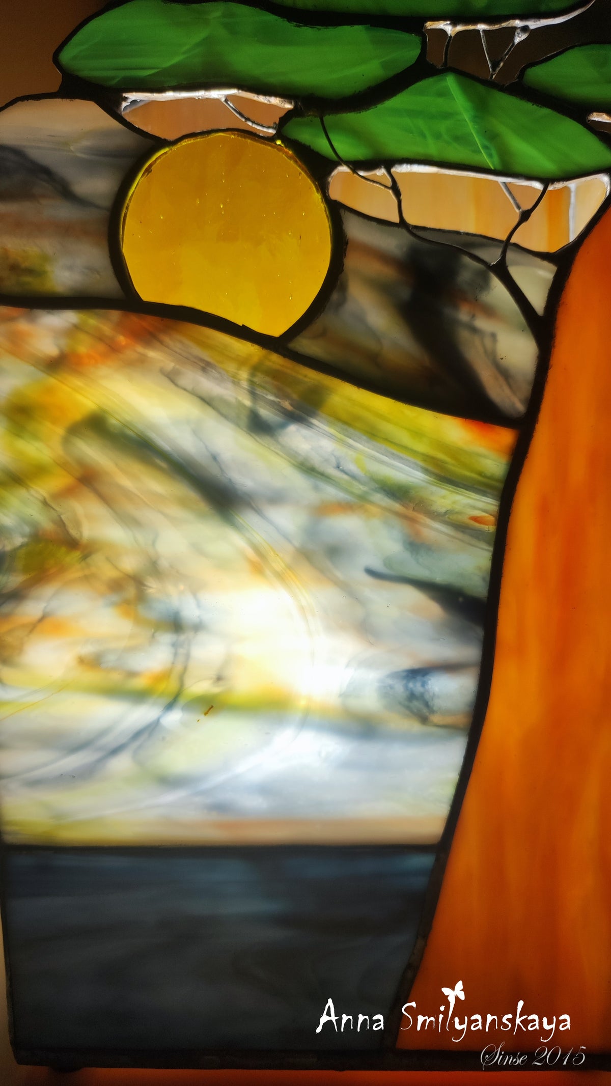 Sunny day Original Stained Glass Light Artwork