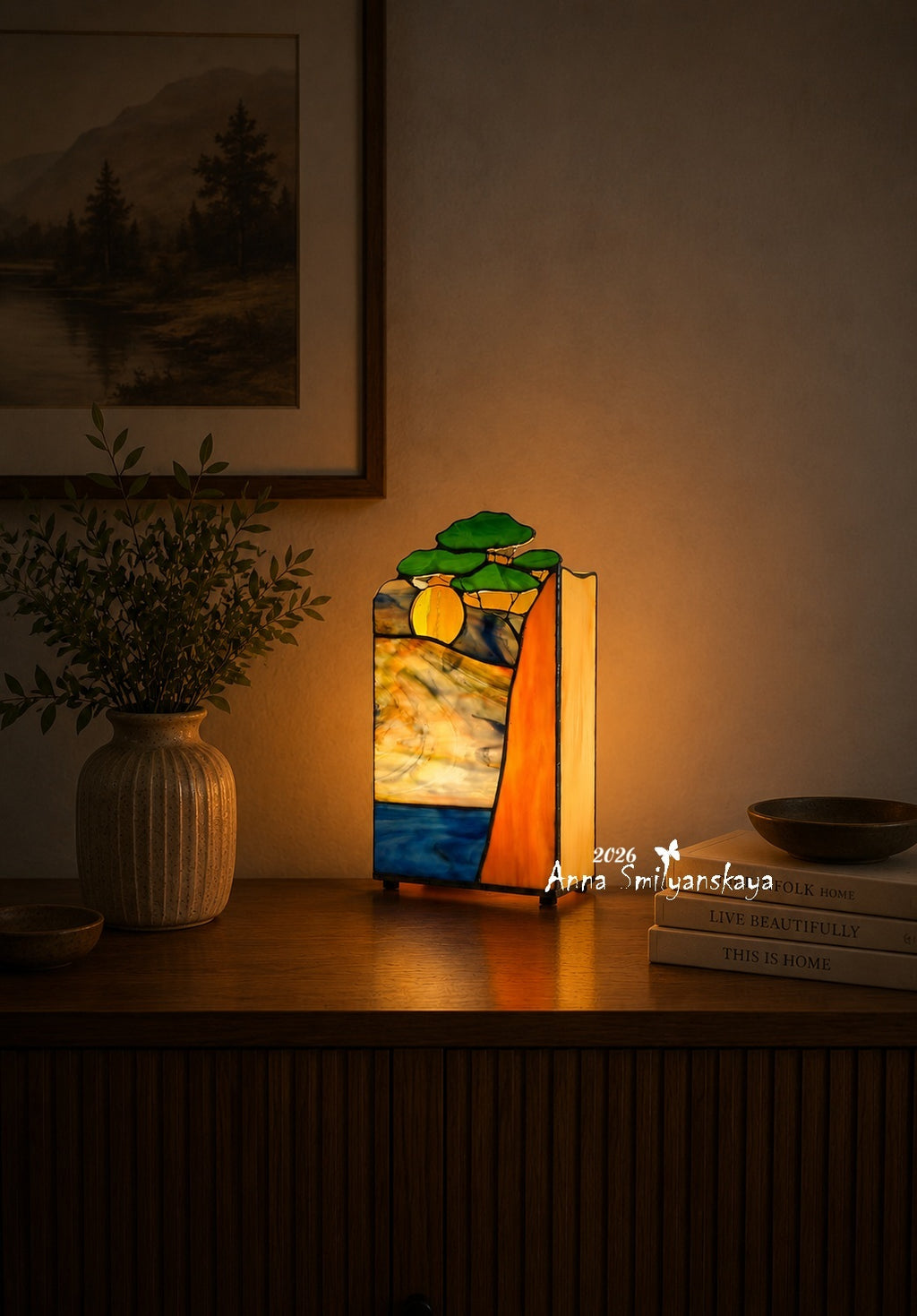 Sunny day Stained Glass Table Lamp