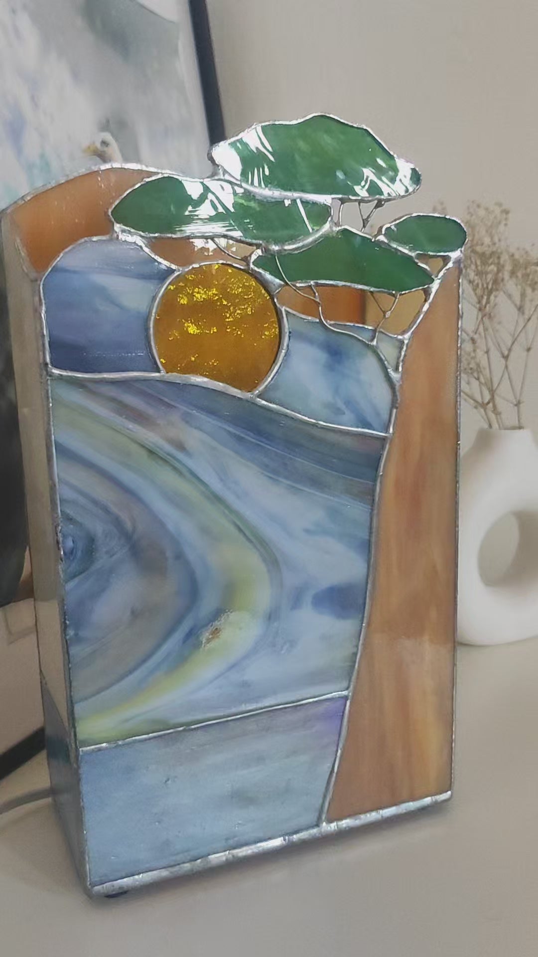 Sunny day Original Stained Glass Light Artwork